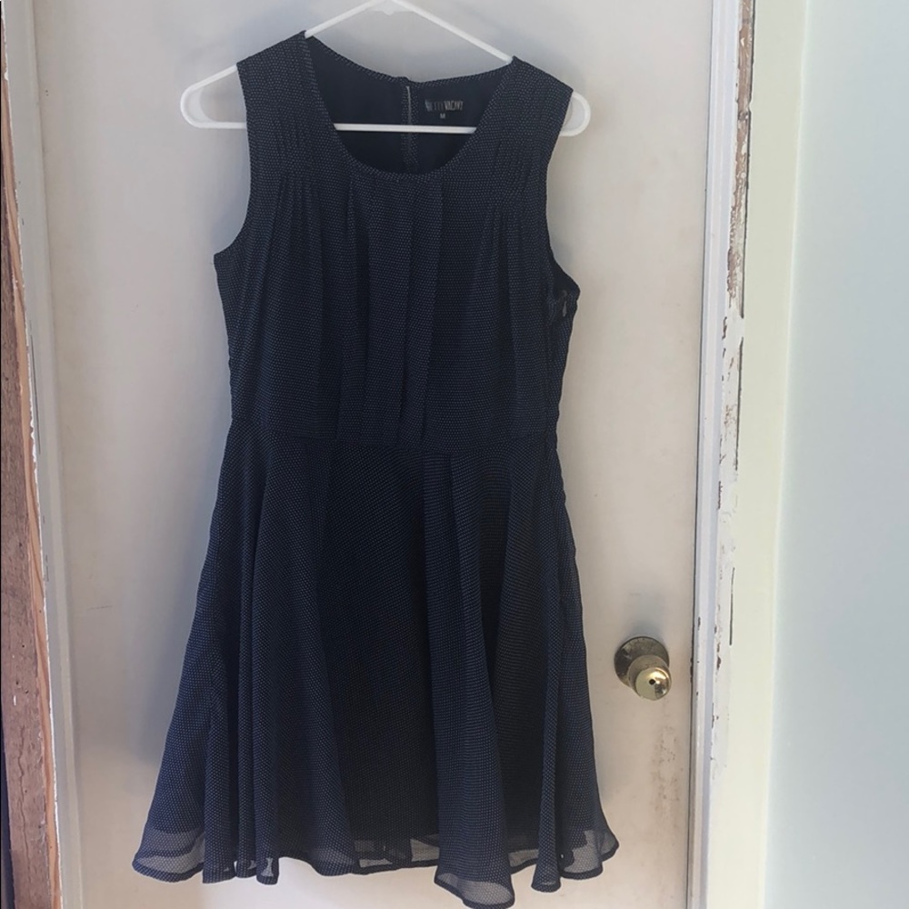 Pretty Vacant Navy/White Polka dot dress